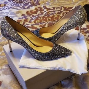 Jimmy choo Romy 85 Navy/ Silver
